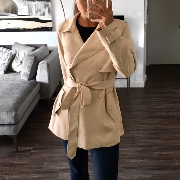 SVO Collection Jackets & Blazers - MELISSA BEIGE TRENCH COAT